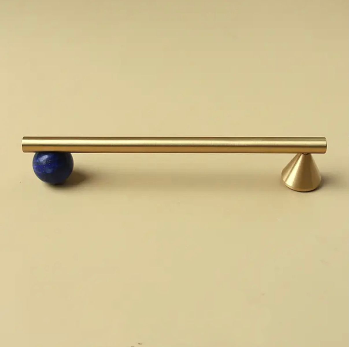 Clio Blue - Brushed brass with blue stone