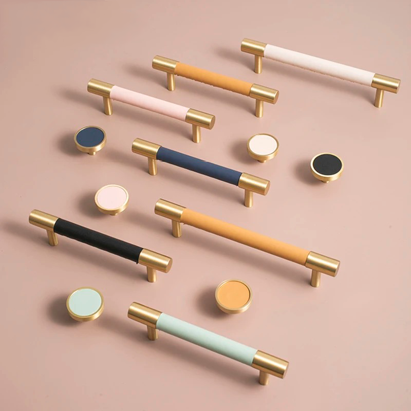 Juno - Brass and colored leather