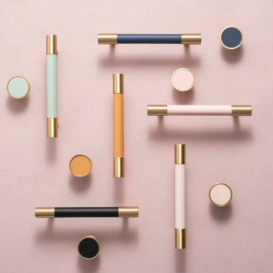 Juno - Brass and colored leather