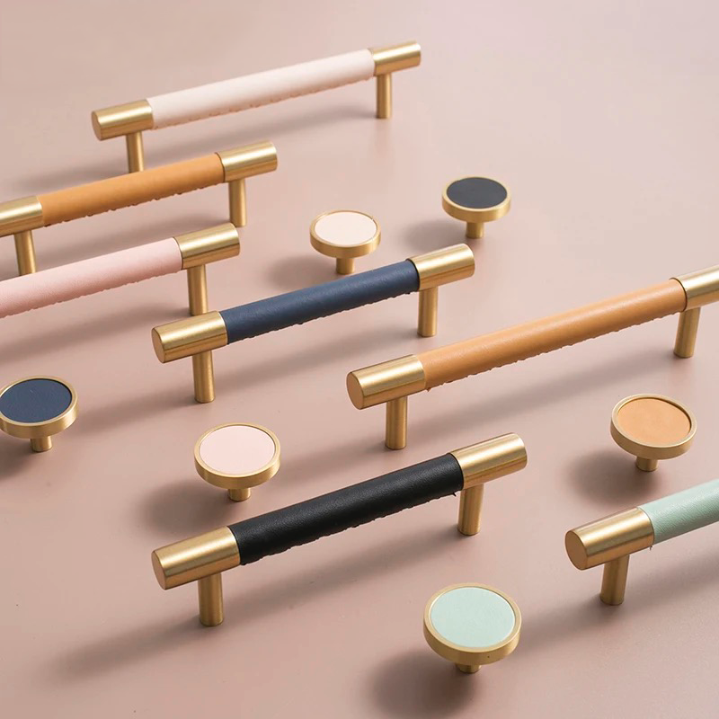 Juno - Brass and colored leather