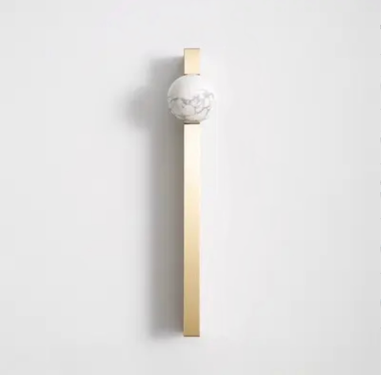Luca - Brushed brass with round stone