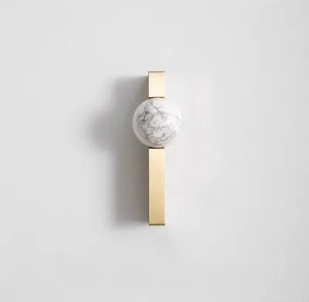 Luca - Brushed brass with round stone