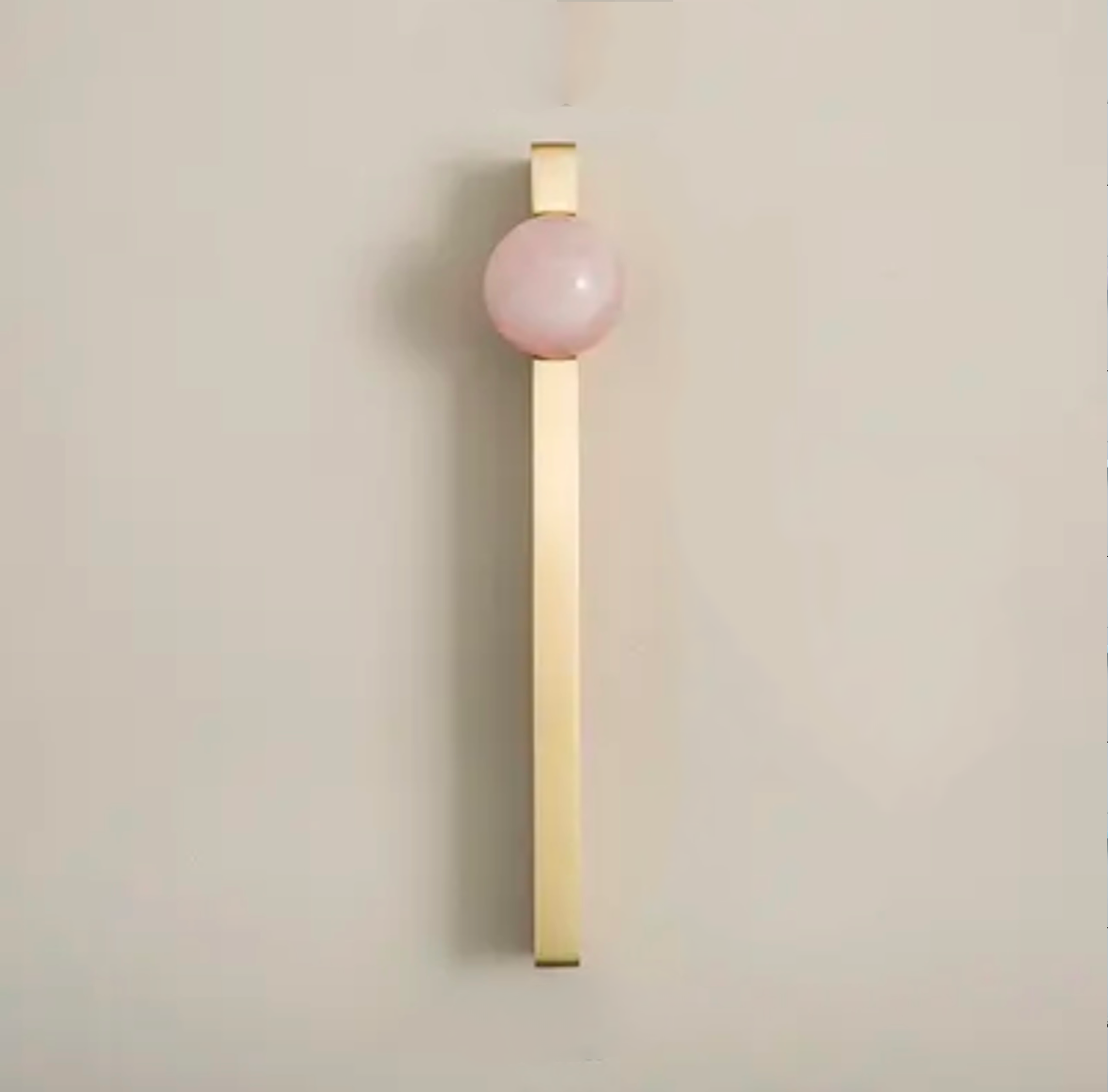 Luca - Brushed brass with round stone
