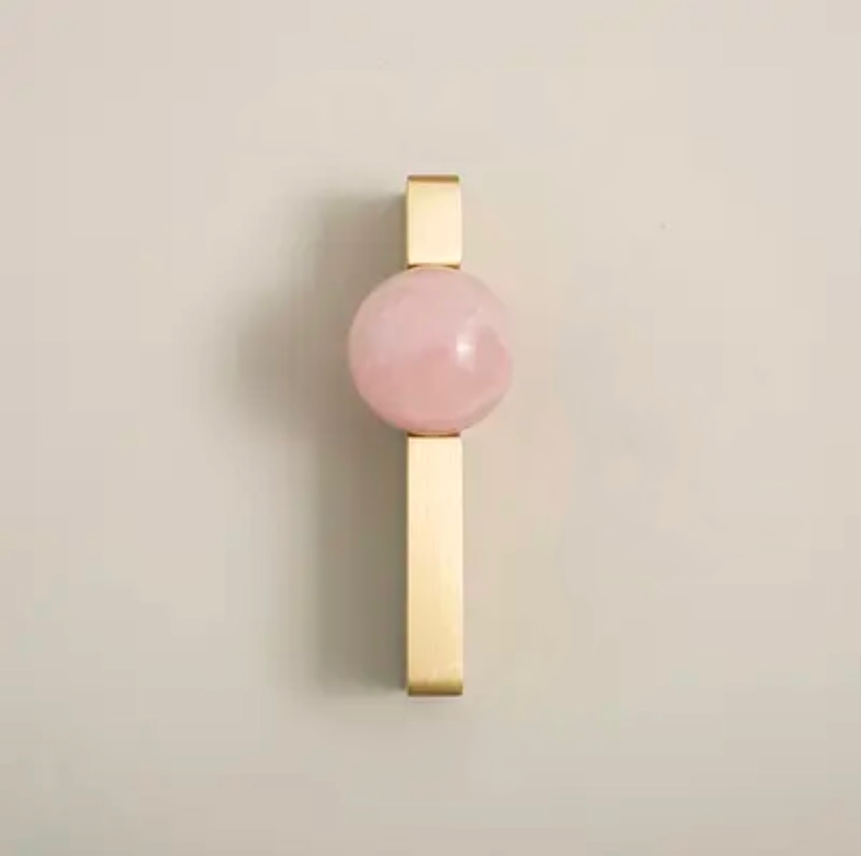 Luca - Brushed brass with round stone