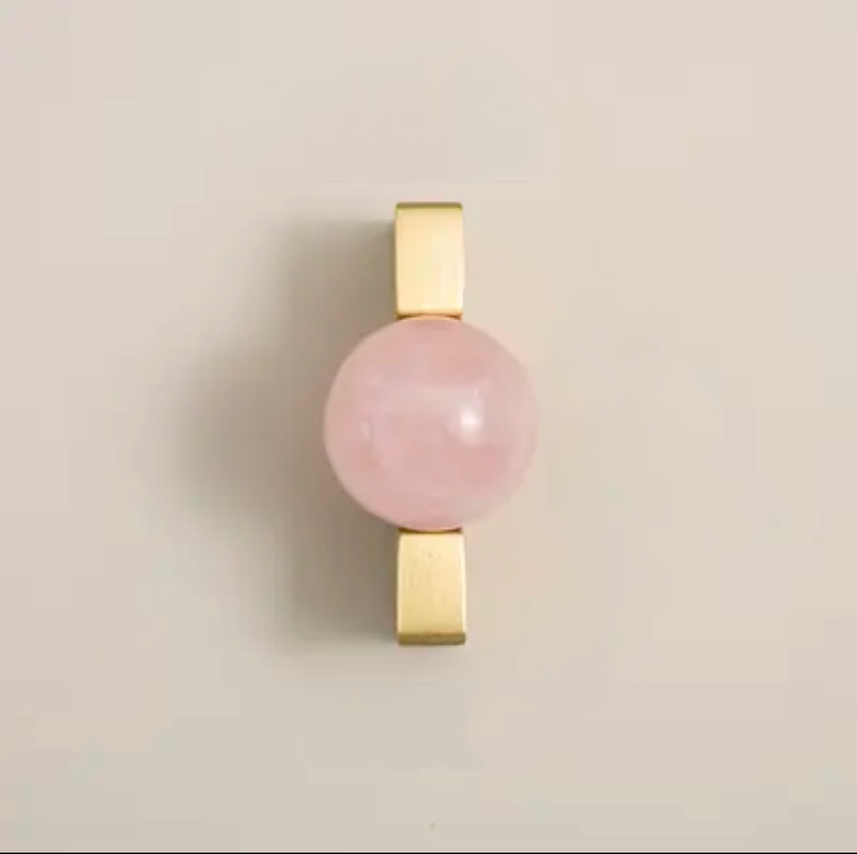 Luca - Brushed brass with round stone