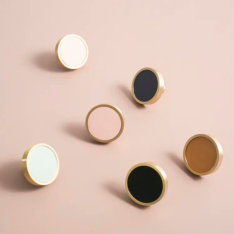 Juno - Brass and colored leather