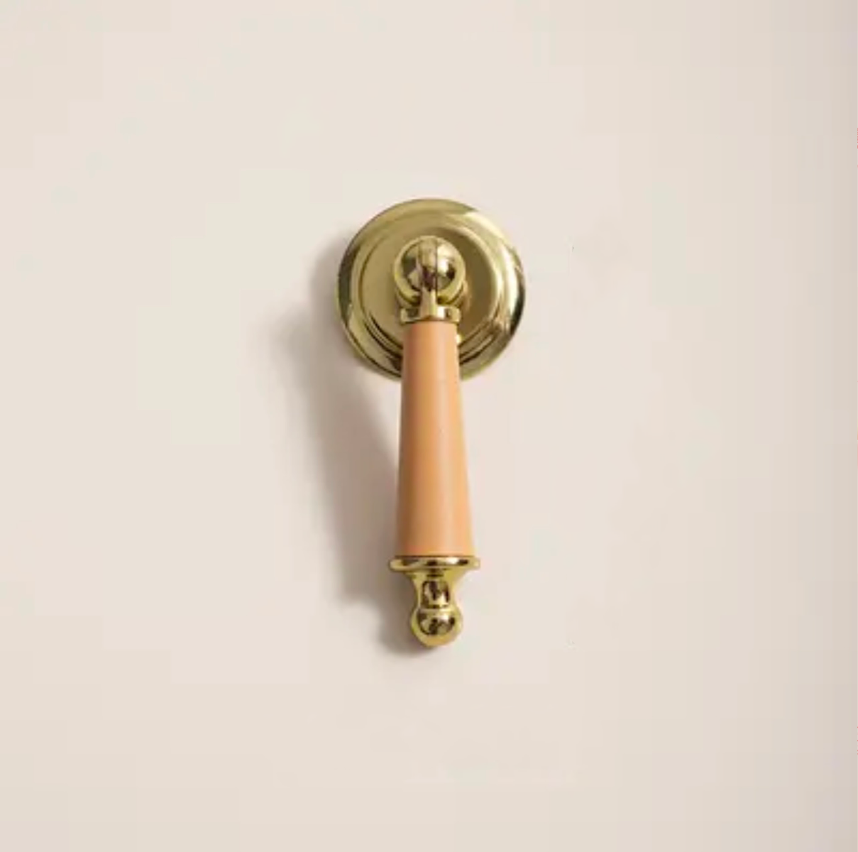 Piera - Brass & Leather hanging knob