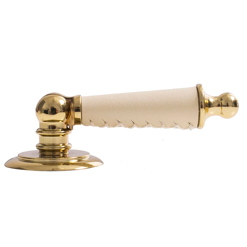 Piera - Brass & Leather hanging knob