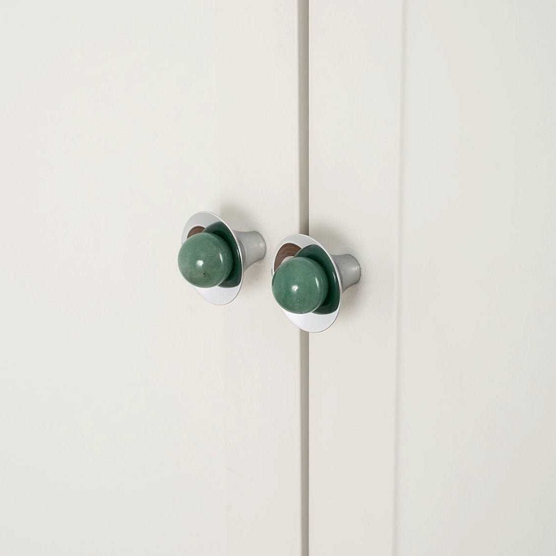 Orin - Knopp i krom med äkta kristall