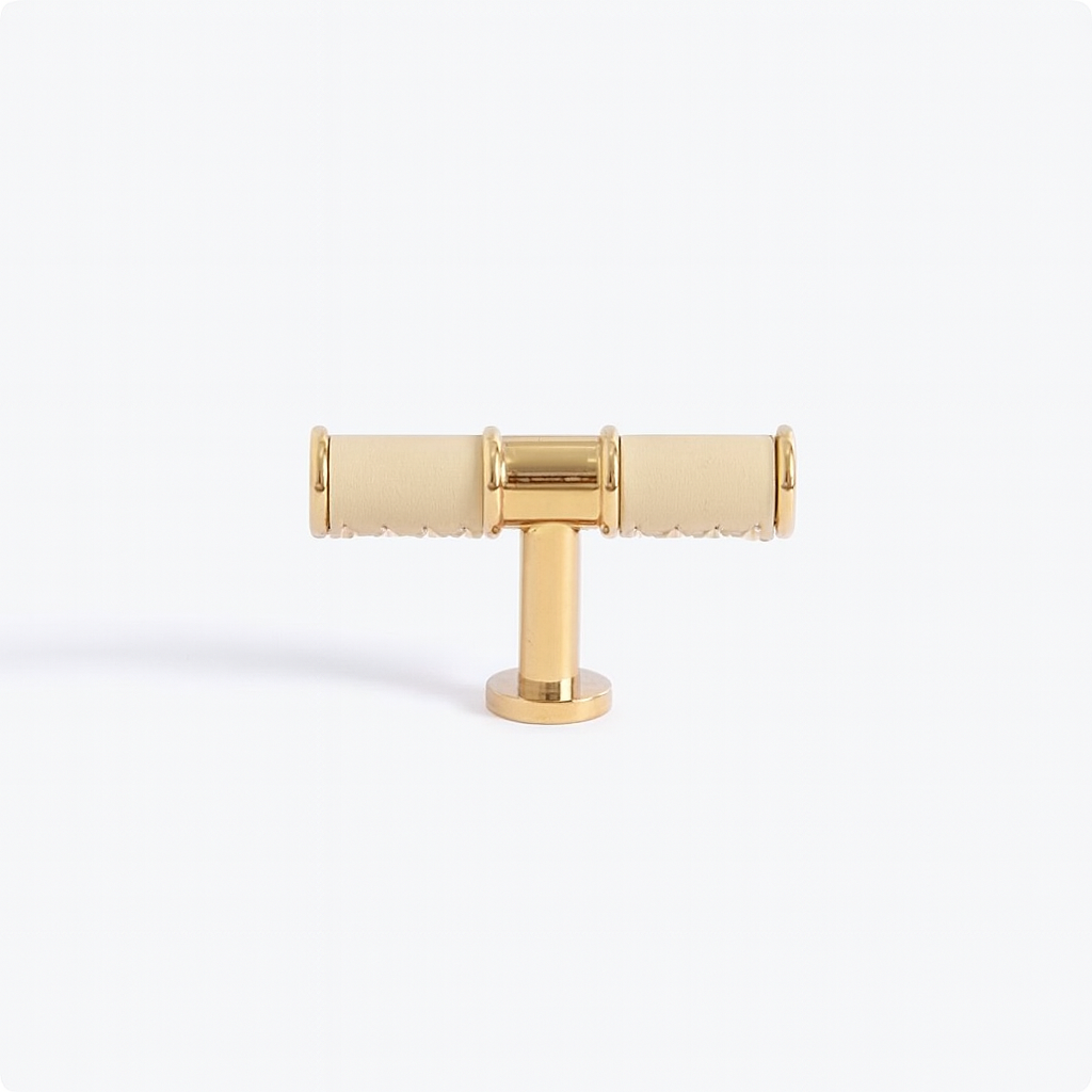 Tuva - Mässing och läder - Crème