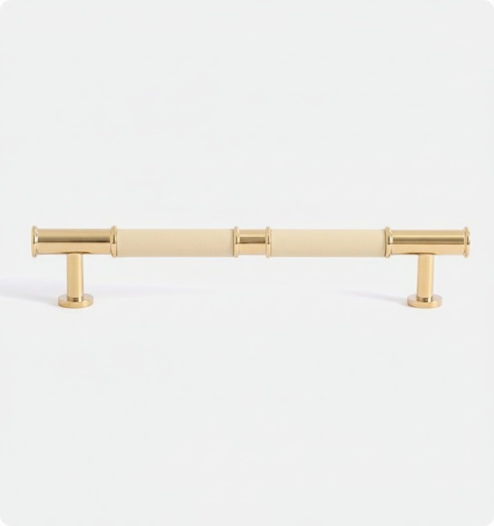 Tuva - Mässing och läder - Crème