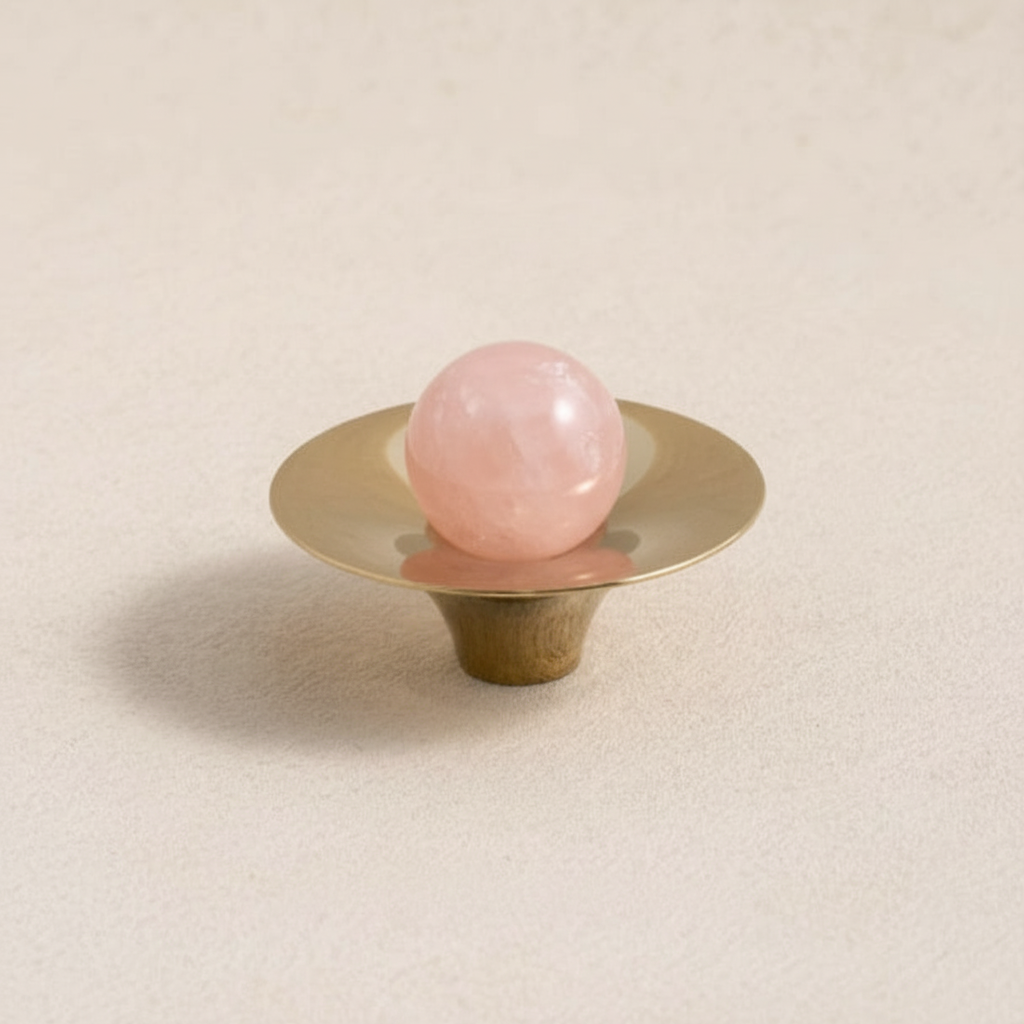 Orin - Knopp i mässing med äkta kristall