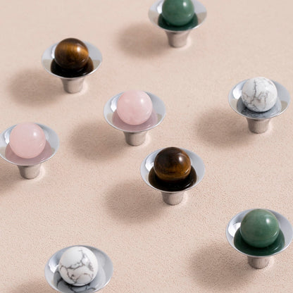 Orin - Knopp i krom med äkta kristall