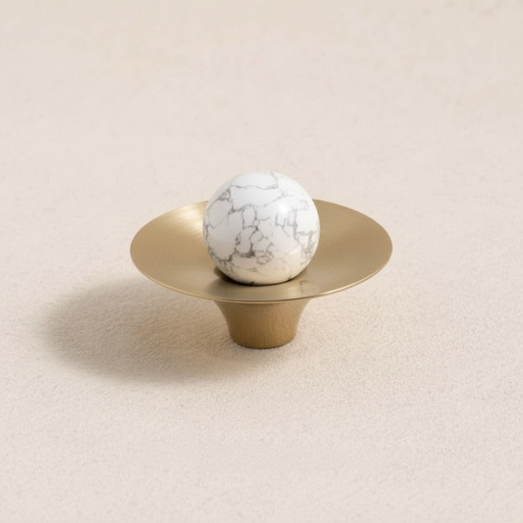 Orin - Knopp i mässing med äkta kristall