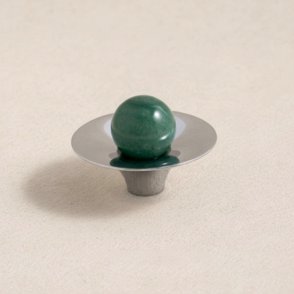 Orin - Knopp i krom med äkta kristall