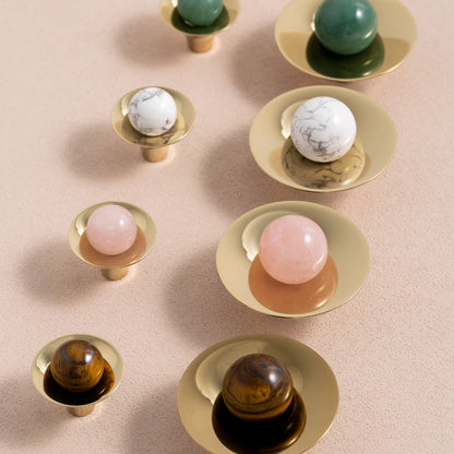 Orin - Knopp i mässing med äkta kristall