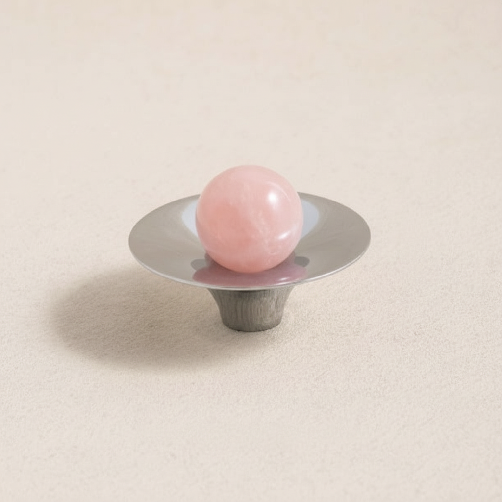 Orin - Knopp i krom med äkta kristall