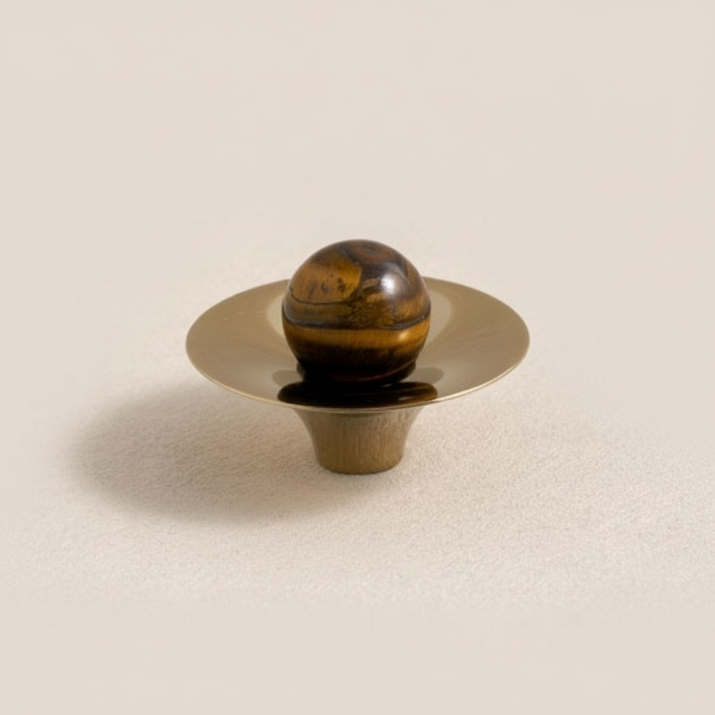 Orin - Knopp i mässing med äkta kristall