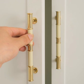 Tuva - Mässing och läder - Crème