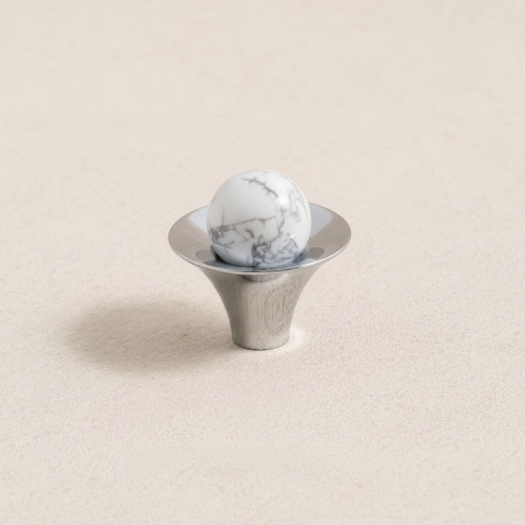 Orin - Knopp i krom med äkta kristall