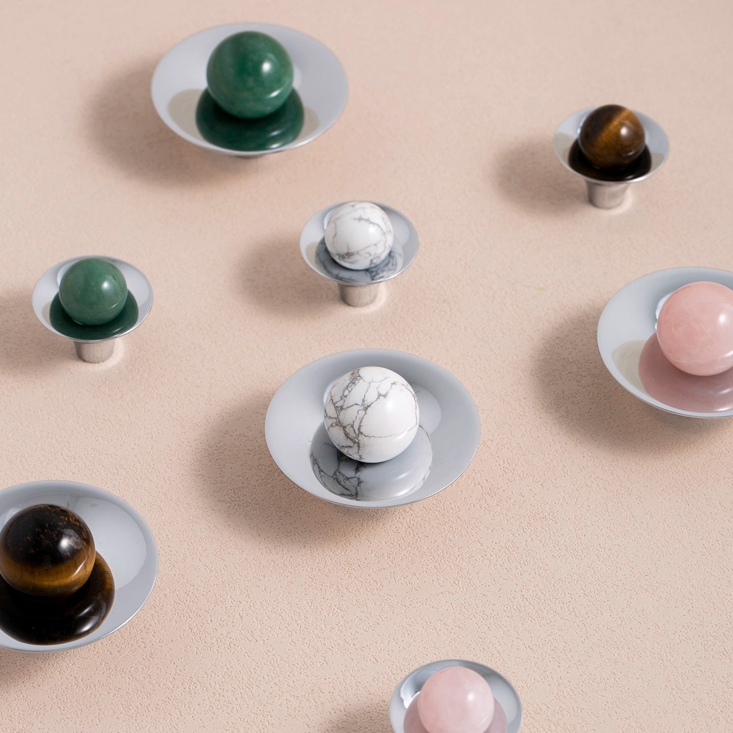 Orin - Knopp i krom med äkta kristall