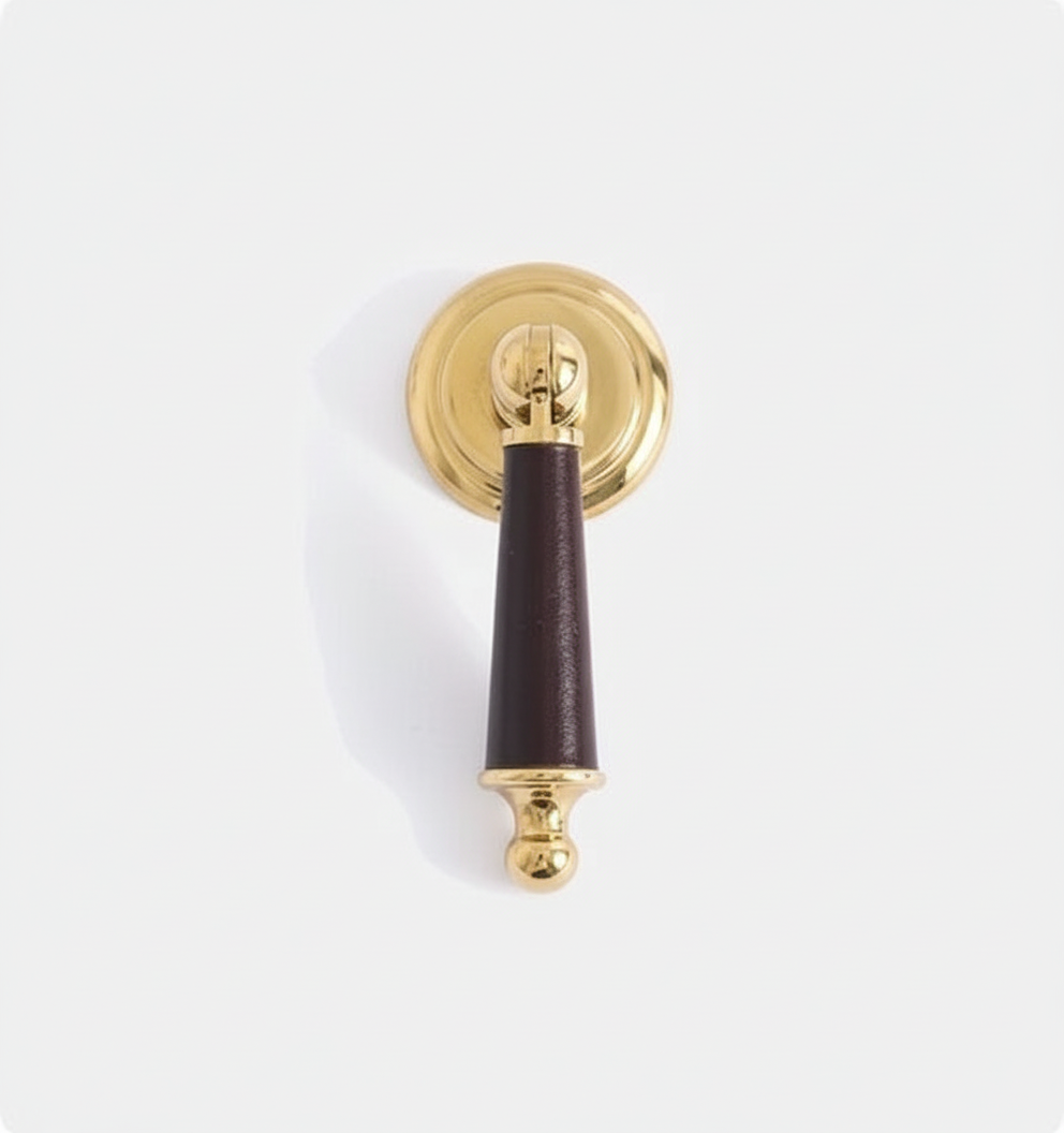 Tuva - Mässing och läder - Burgundy