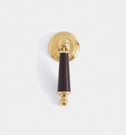 Tuva - Mässing och läder - Burgundy