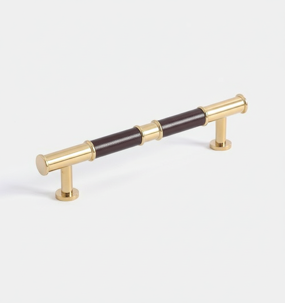 Tuva - Mässing och läder - Burgundy